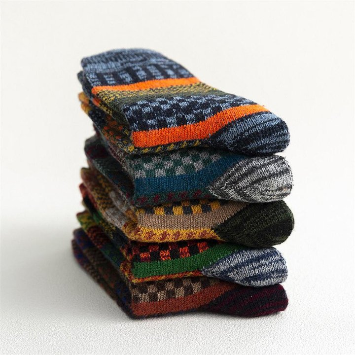 5-pack tjocka ullstrumpor - SwedishBalance