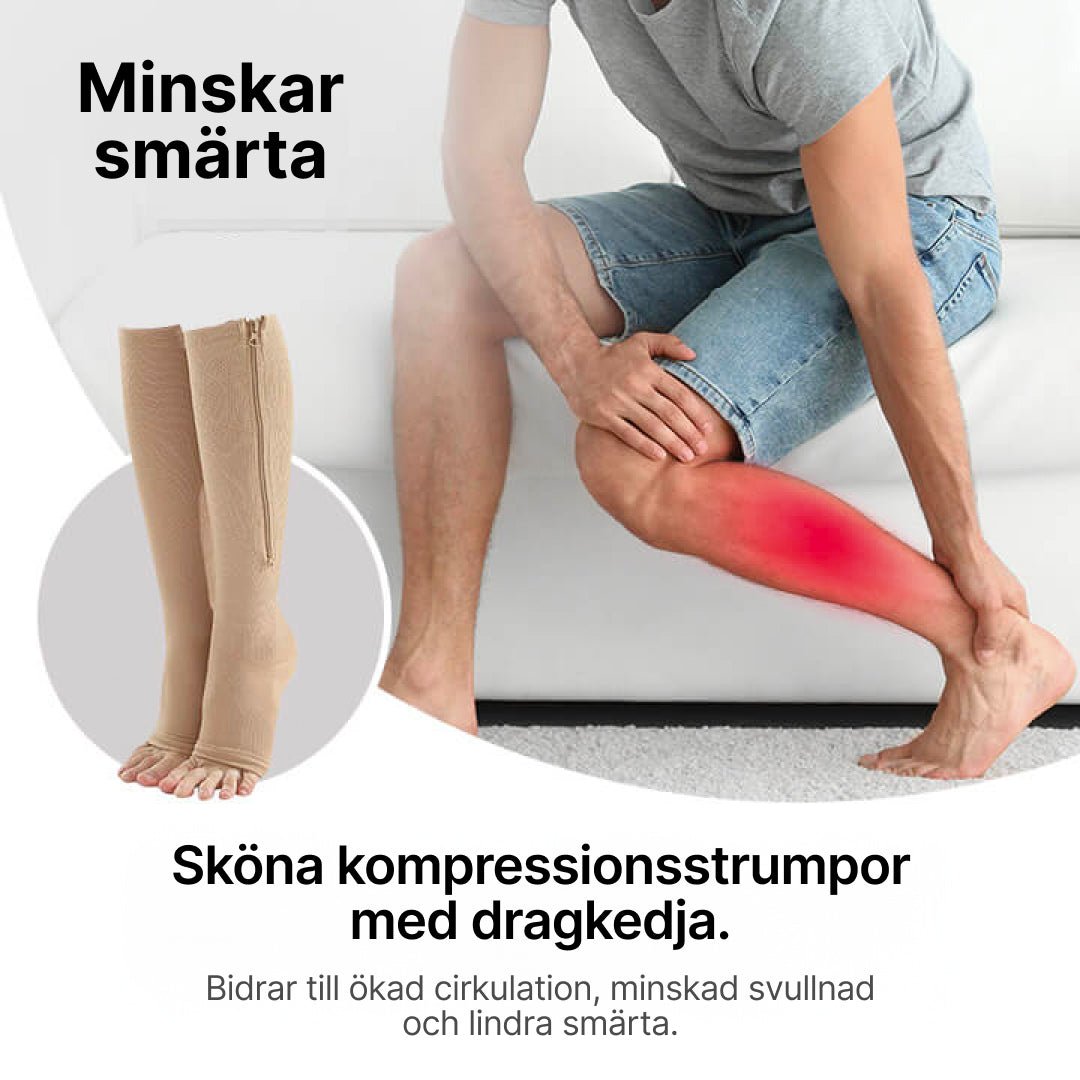 Stödstrumpor med dragkedja - SwedishBalance